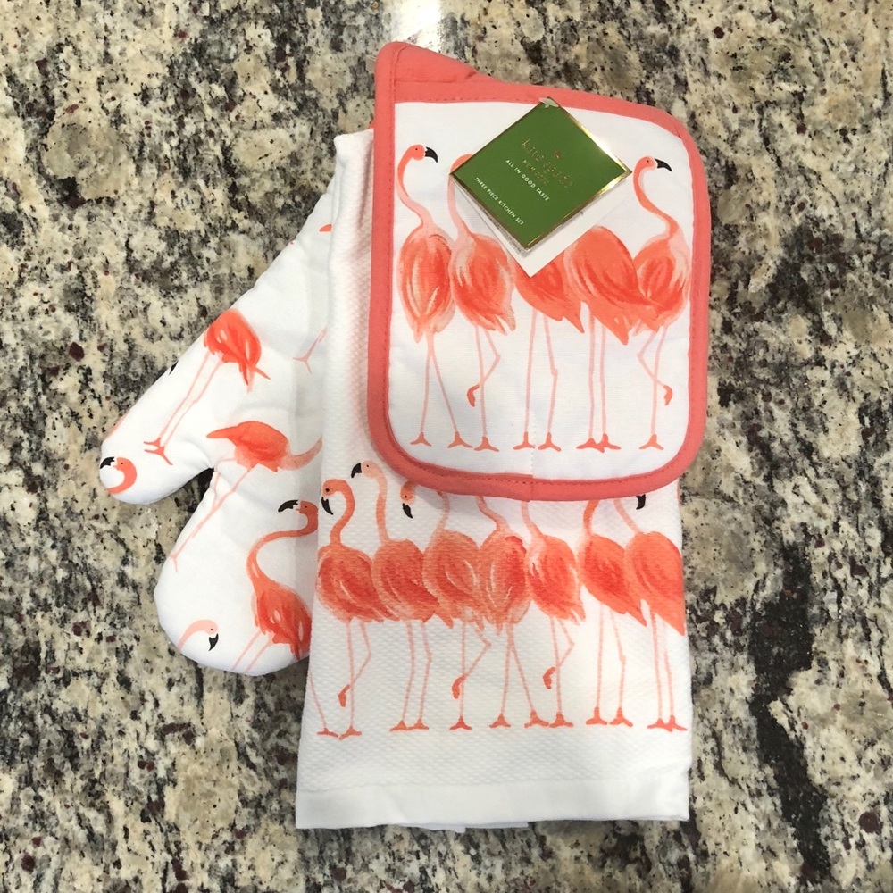 Kate Spade Strut Your Stuff Flamingo Kitchen Set